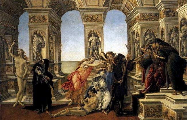 BOTTICELLI, Sandro Calumny of Apelles oil painting picture